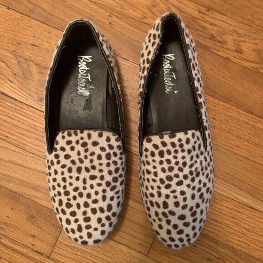 BootsiTootsi Shimmer Leopard Print‎ Smoking Loafer Sz 7 - Picture 5 of 11